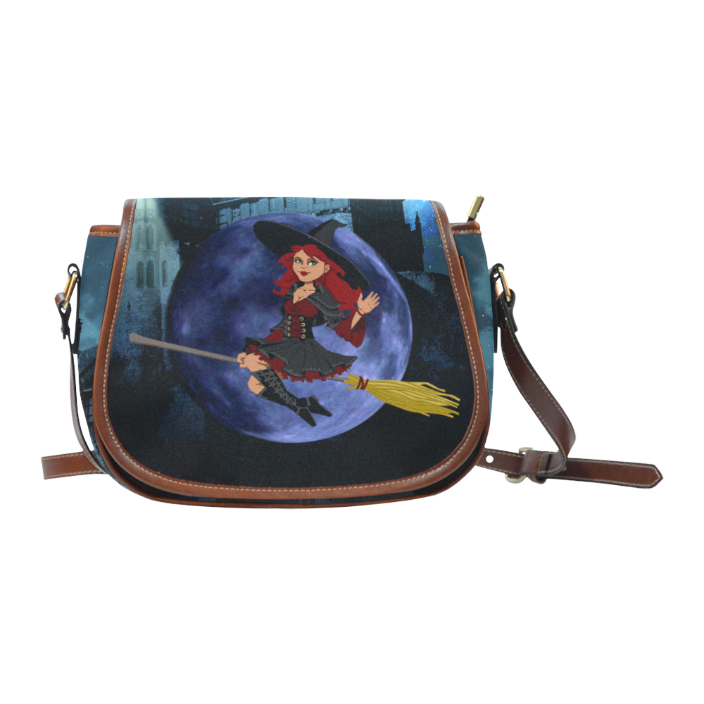 Witch and Blue Moon Saddle Bag/Large (Model 1649)