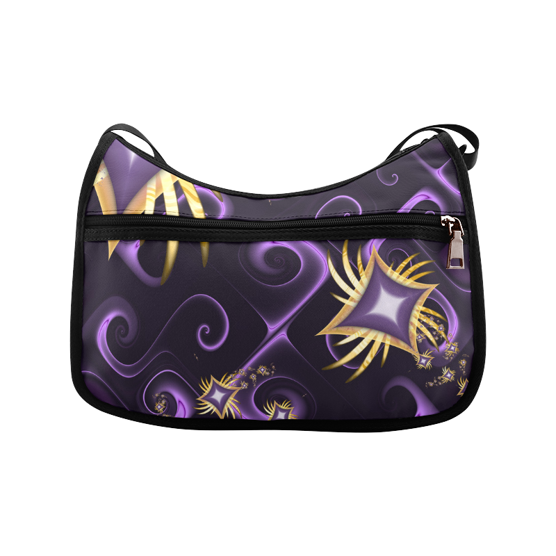 Purple N Gold Crossbody Bags (Model 1616)