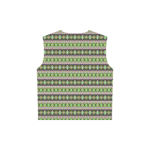 fancy tribal border pattern 17A by JamColors All Over Print Sleeveless Hoodie for Women (Model H15)
