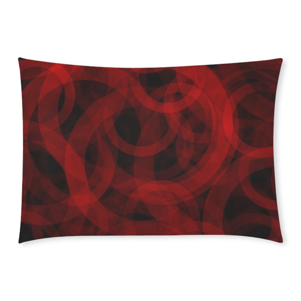 red rings Custom Rectangle Pillow Case 20x30 (One Side)