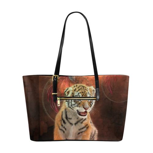 Cute little tiger Euramerican Tote Bag/Large (Model 1656)