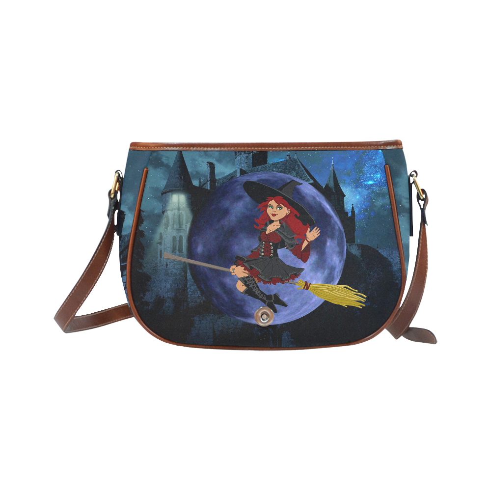 Witch and Blue Moon Saddle Bag/Large (Model 1649)