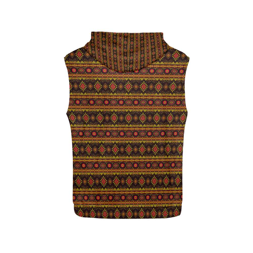 fancy tribal border pattern 17E by JamColors All Over Print Sleeveless Hoodie for Women (Model H15)