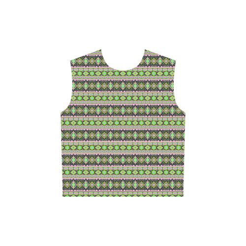fancy tribal border pattern 17A by JamColors All Over Print Sleeveless Hoodie for Women (Model H15)