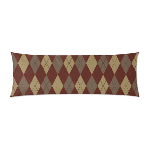 red beige  yellow Custom Zippered Pillow Case 21"x60"(Two Sides)