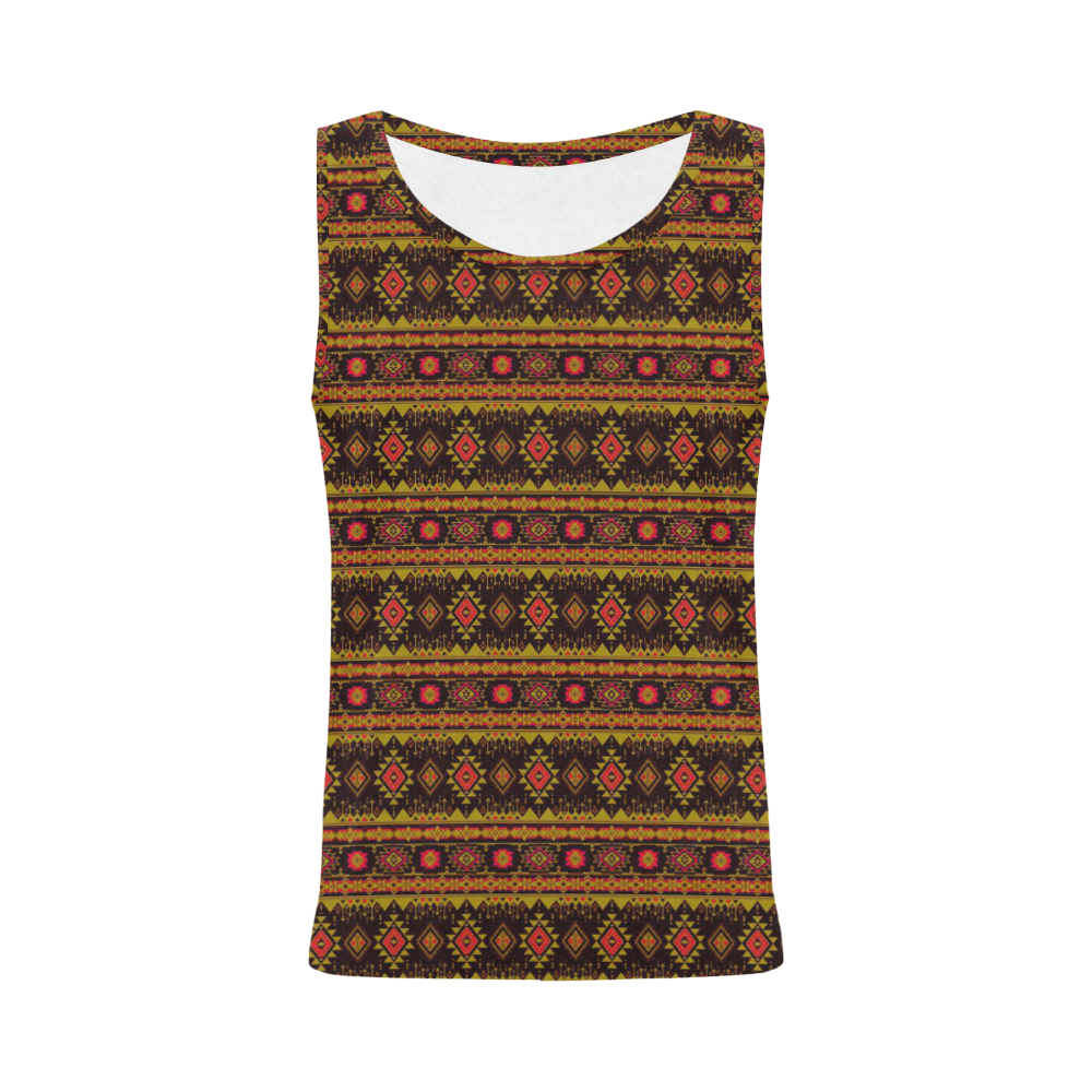 fancy tribal border pattern 17E by JamColors All Over Print Tank Top for Women (Model T43)