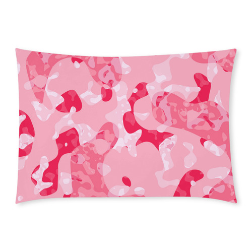 Pink Candy Camo Custom Rectangle Pillow Case 20x30 (One Side)