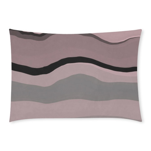 vintage pink black gray2f3 Custom Rectangle Pillow Case 20x30 (One Side)