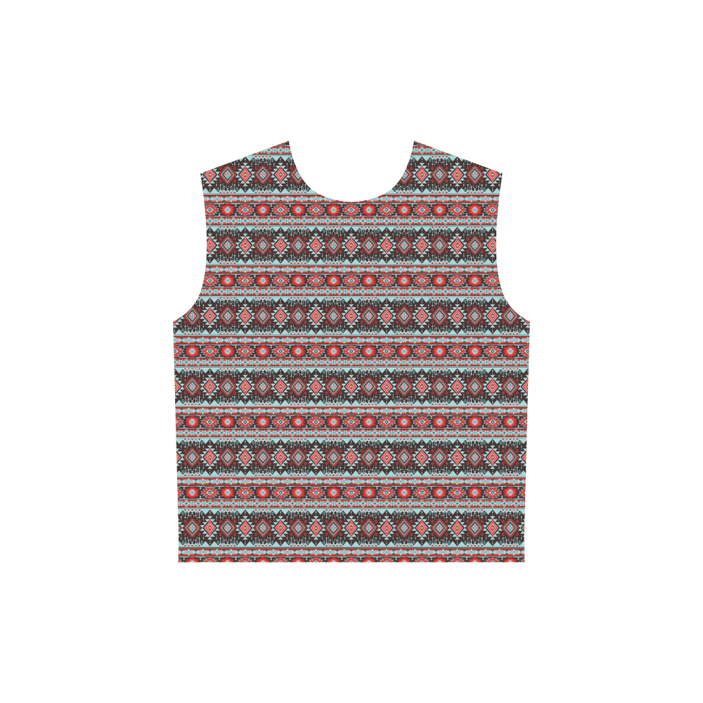 fancy tribal border pattern 17F by JamColors All Over Print Sleeveless Hoodie for Women (Model H15)