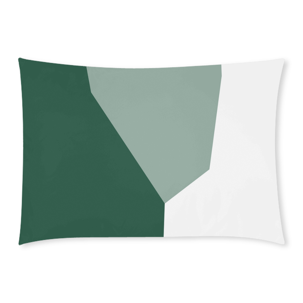 green and white abstract Custom Rectangle Pillow Case 20x30 (One Side)