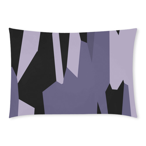Purple and black Custom Rectangle Pillow Case 20x30 (One Side)