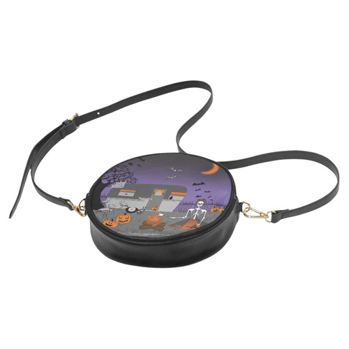 Glamping in the Cemetery Small Purse Round Sling Bag (Model 1647)