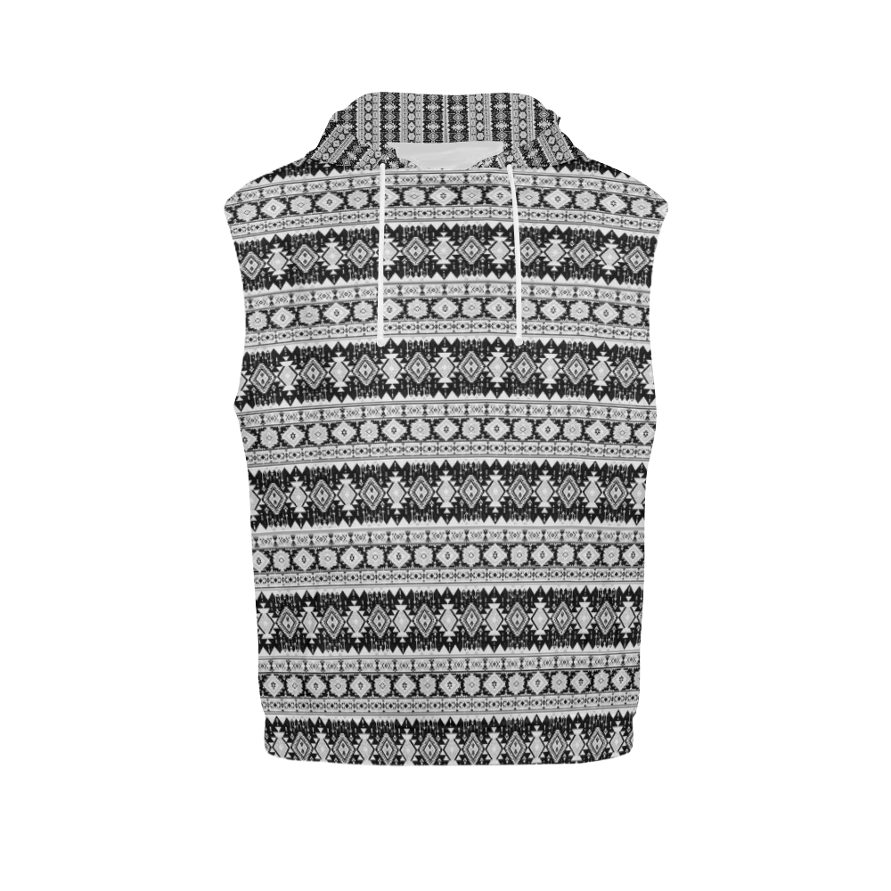 fancy tribal border pattern 17B by JamColors All Over Print Sleeveless Hoodie for Women (Model H15)
