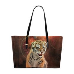 Cute little tiger Euramerican Tote Bag/Large (Model 1656)