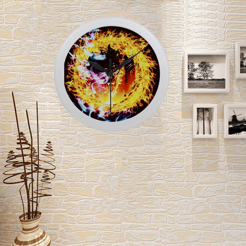 Dragon Flame Wall Clock Circular Plastic Wall clock