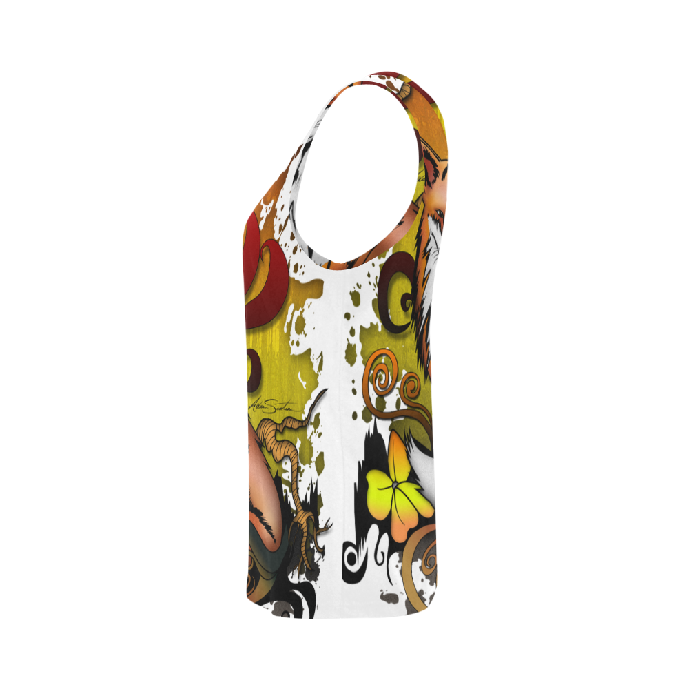 Outdoor Fox All Over Print Tank Top for Women (Model T43)
