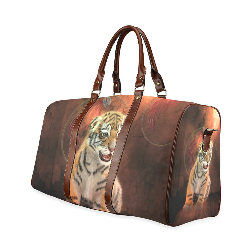 Cute little tiger Waterproof Travel Bag/Small (Model 1639)