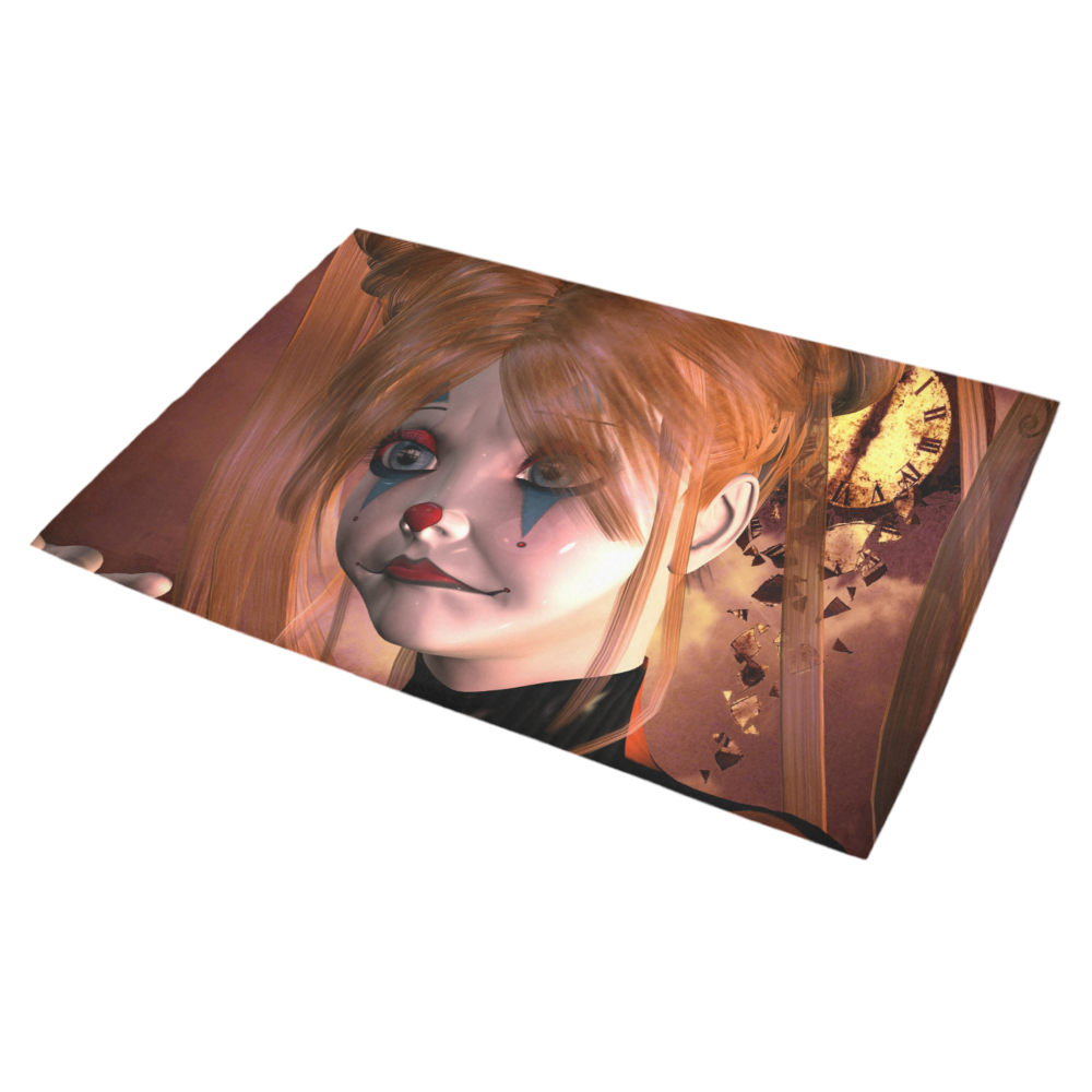 The sweet sad clown Azalea Doormat 30" x 18" (Sponge Material)