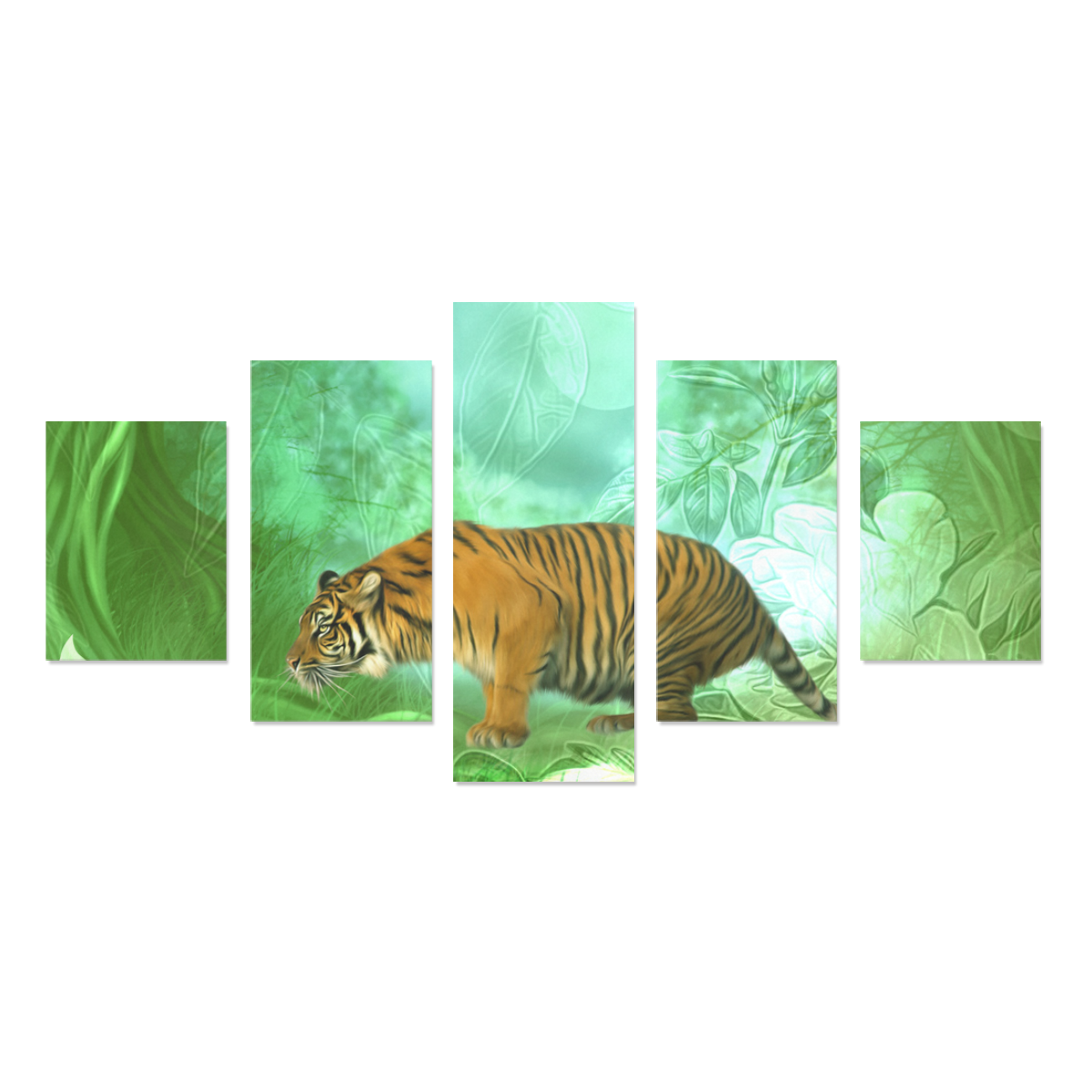 Awesome tiger, fantasy world Canvas Print Sets B (No Frame)