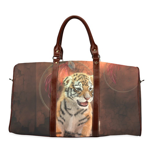Cute little tiger Waterproof Travel Bag/Small (Model 1639)