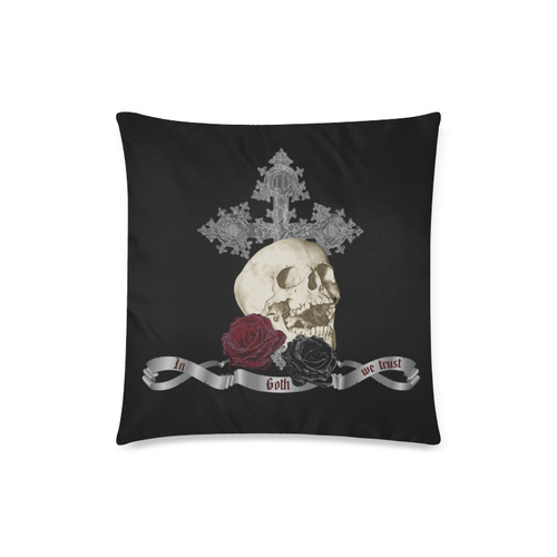In Goth We Trust 2 Custom Zippered Pillow Case 18"x18"(Twin Sides)