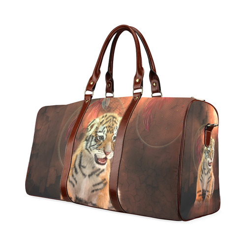 Cute little tiger Waterproof Travel Bag/Small (Model 1639)