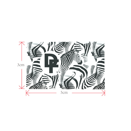 DF Zebra Logo Private Brand Tag on Shoes Tongue  (5cm X 3cm)