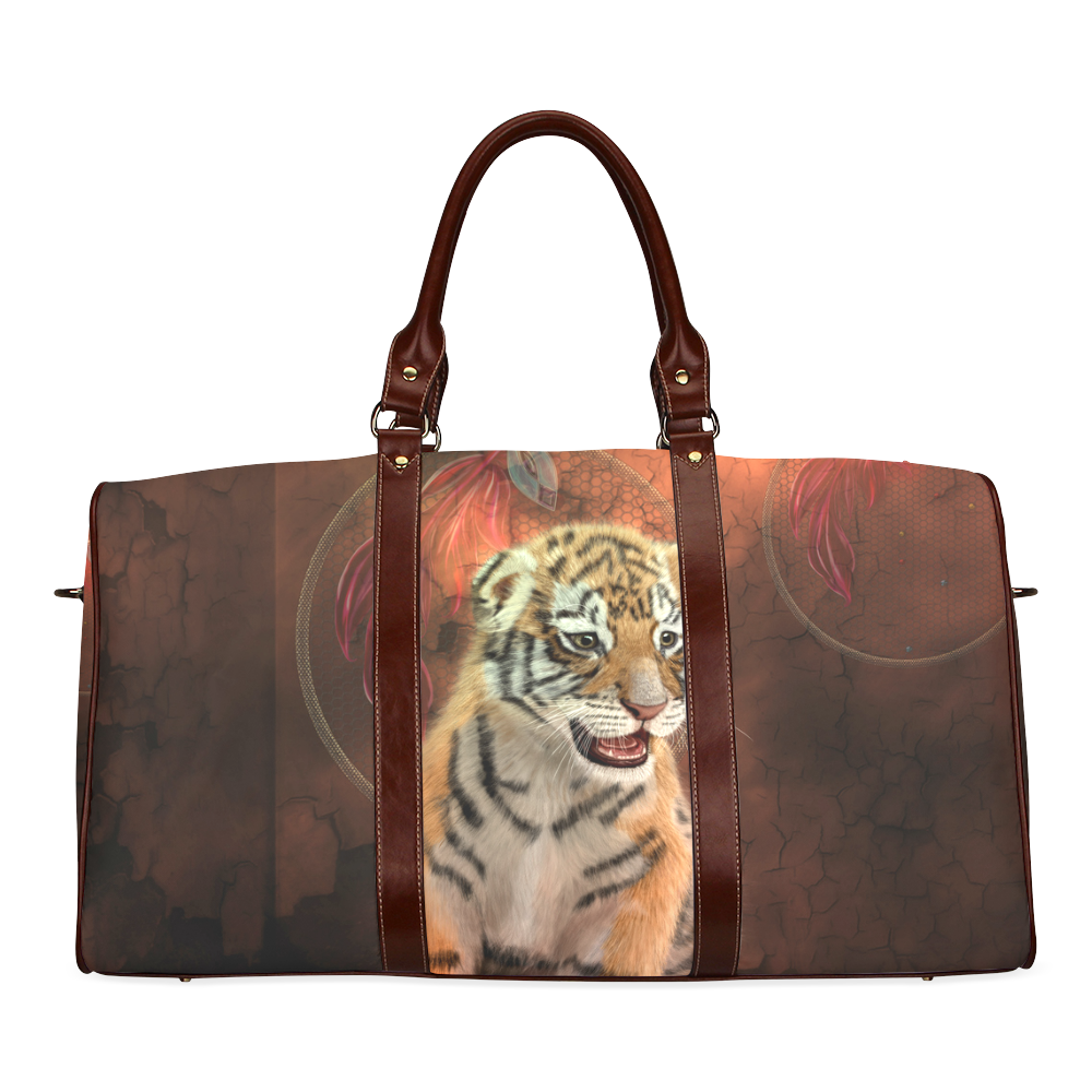 Cute little tiger Waterproof Travel Bag/Small (Model 1639)