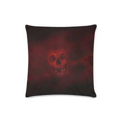 Red Skull Custom Zippered Pillow Case 16"x16"(Twin Sides)