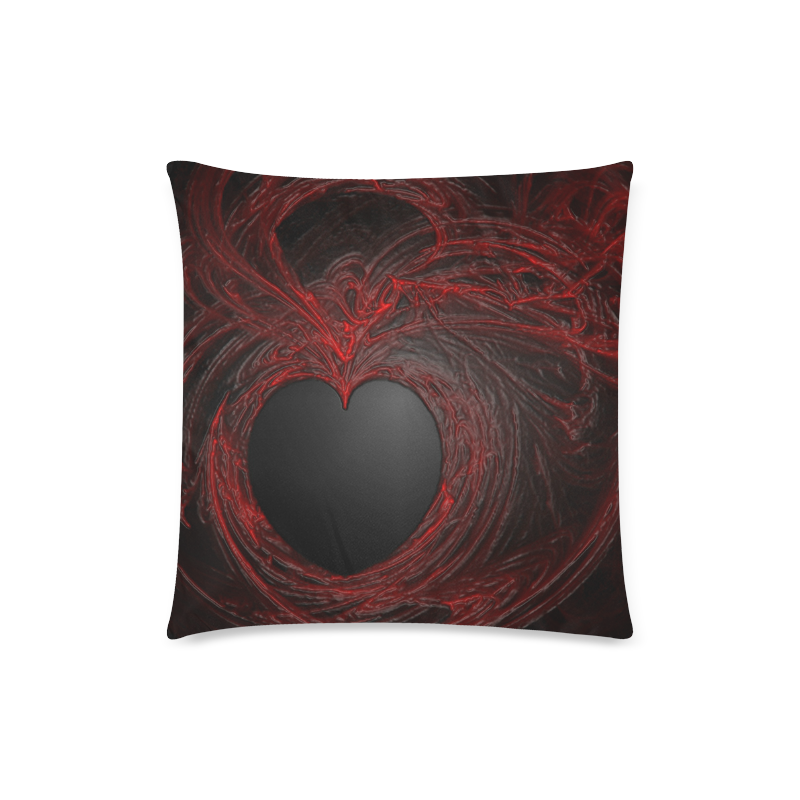Dark Gothic Heart Paint With Blood Custom Zippered Pillow Case 18"x18"(Twin Sides)
