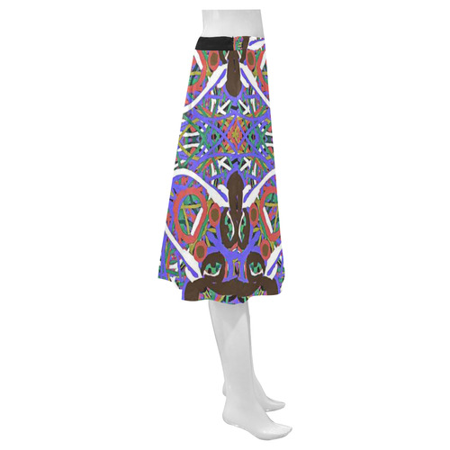 Thleudron Women's Happy Mnemosyne Women's Crepe Skirt (Model D16)