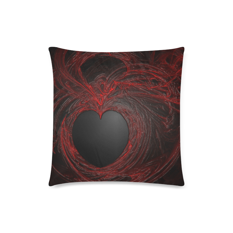 Dark Gothic Heart Paint With Blood Custom Zippered Pillow Case 18"x18"(Twin Sides)