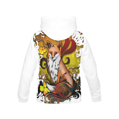 Outdoor Fox All Over Print Hoodie for Women (USA Size) (Model H13)