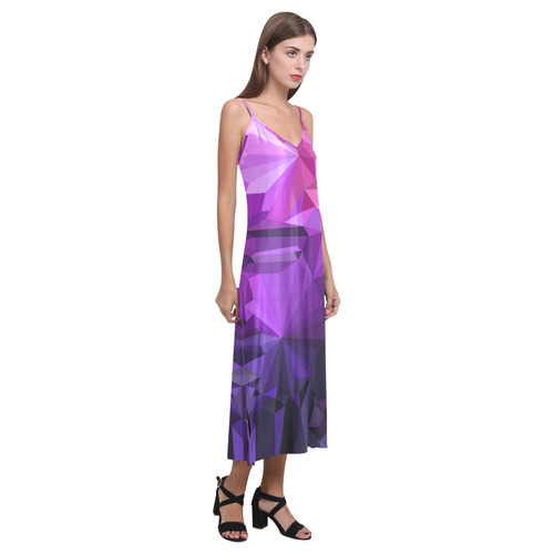 Cindy's Mystic Crystals V-Neck Open Fork Long Dress(Model D18)