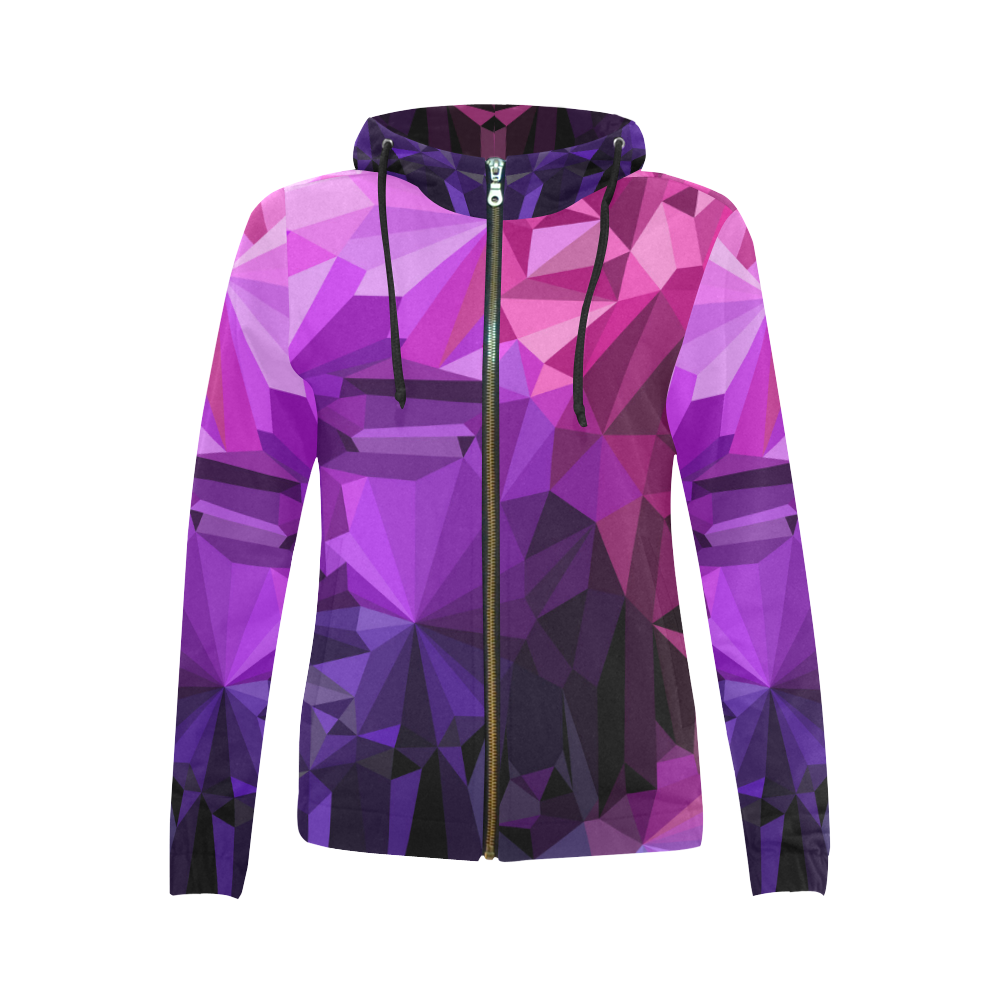 Cindy's Mystic Crystals All Over Print Full Zip Hoodie for Women (Model H14)