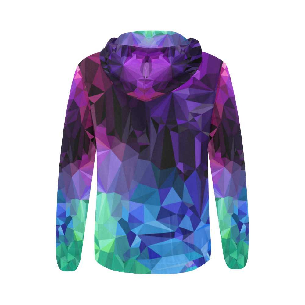 Mystic Crystals All Over Print Full Zip Hoodie for Women (Model H14)