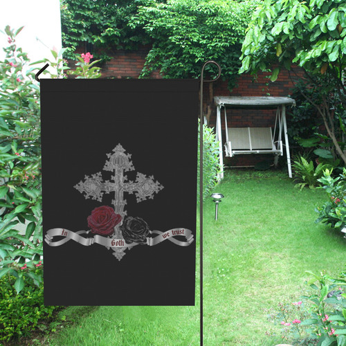 In Goth We Trust Garden Flag 12‘’x18‘’（Without Flagpole）