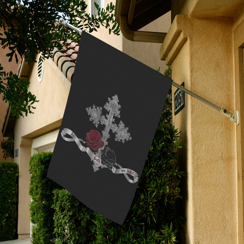 In Goth We Trust Garden Flag 28''x40'' （Without Flagpole）