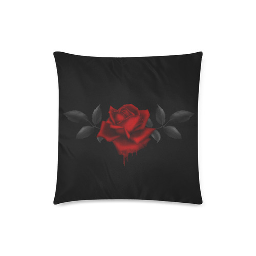 Dark Gothic Rose Custom Zippered Pillow Case 18"x18"(Twin Sides)