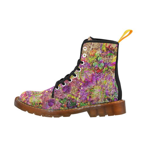 Colorful Leaves Martin Boots For Women Model 1203H