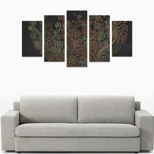 Psychedelic 3D sand clock Canvas Print Sets A (No Frame)