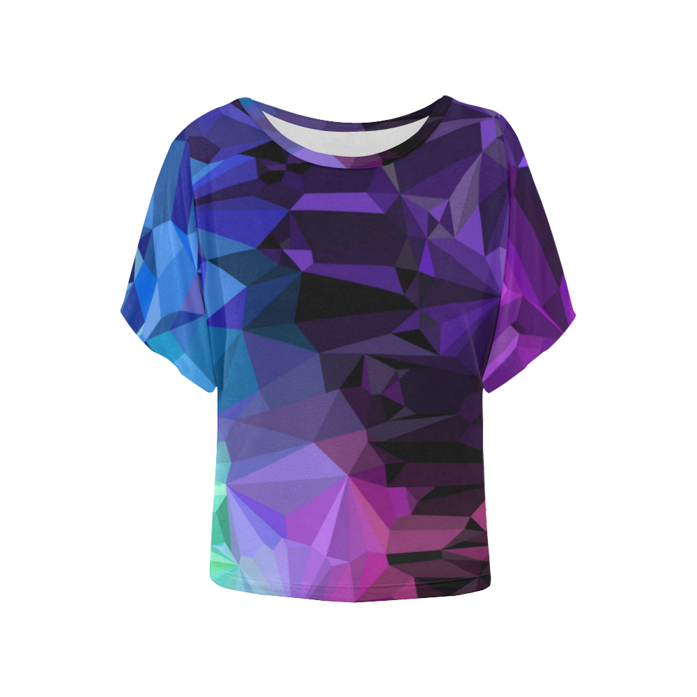 Mystic Crystals Women's Batwing-Sleeved Blouse T shirt (Model T44)