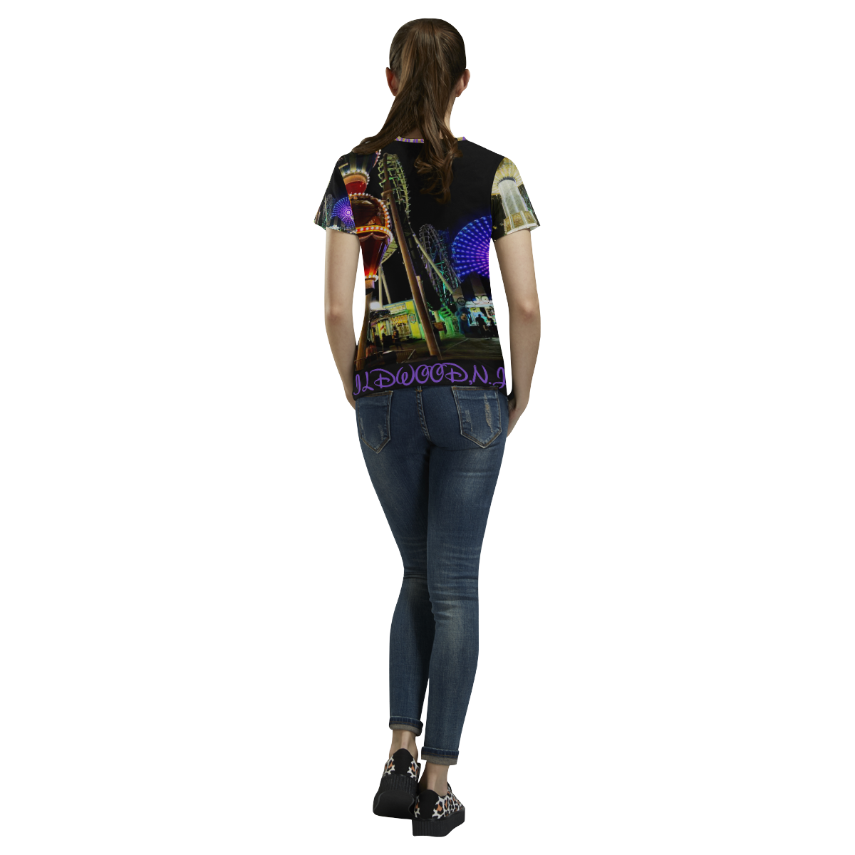OOWDNJ All Over Print T-Shirt for Women (USA Size) (Model T40)