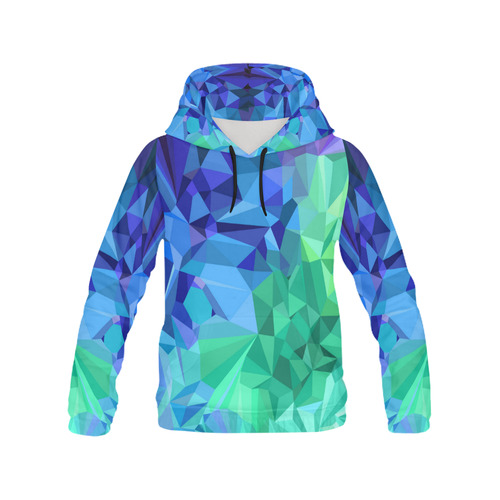 Ocean Crystals All Over Print Hoodie for Women (USA Size) (Model H13)