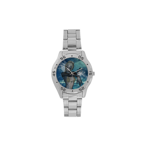 The fairy of water Men's Stainless Steel Analog Watch(Model 108)