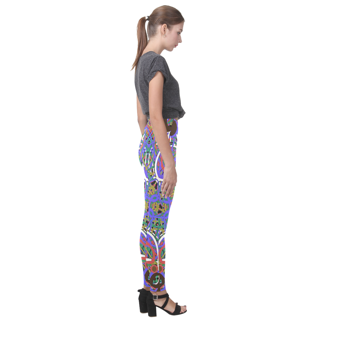 Thleudron Women's Happy Cassandra Women's Leggings (Model L01)