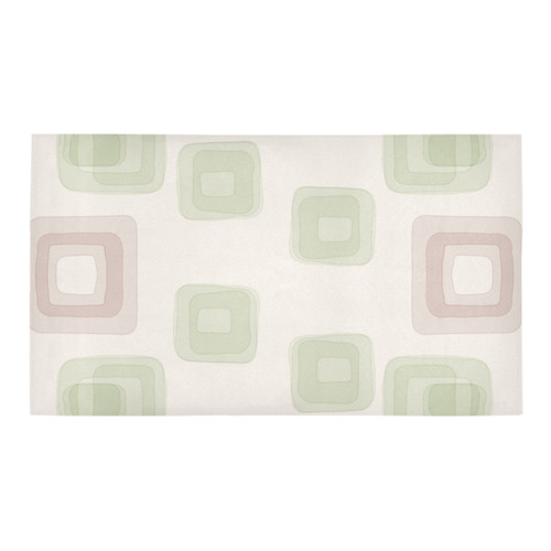 Green and Pink squares back to 70's pattern Bath Rug 16''x 28''