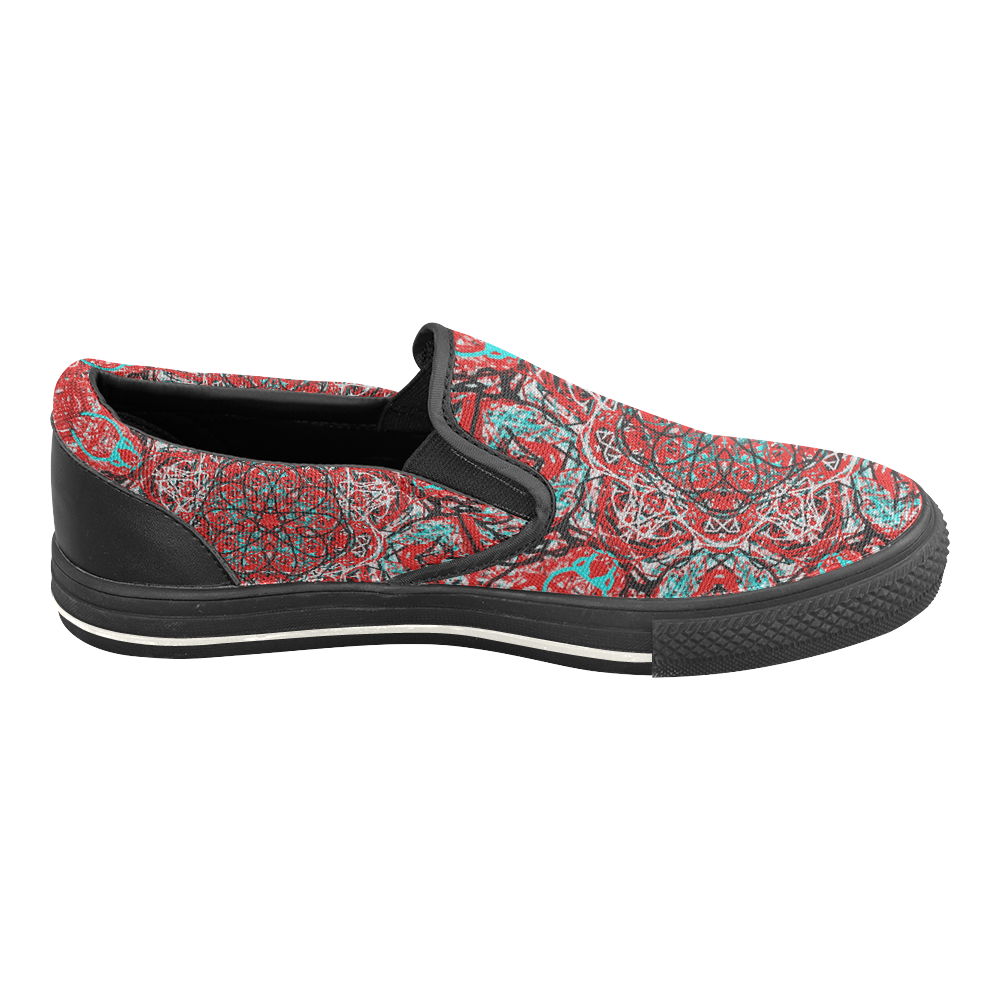 Thleudron Women's The Ring Women's Slip-on Canvas Shoes/Large Size (Model 019)