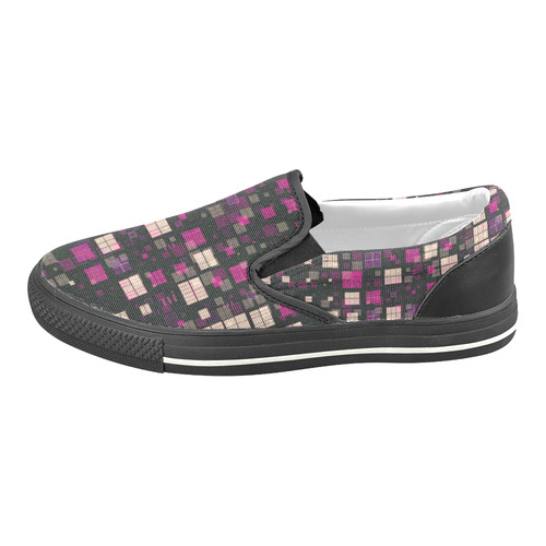 small geo fun D by JamColors Slip-on Canvas Shoes for Kid (Model 019)