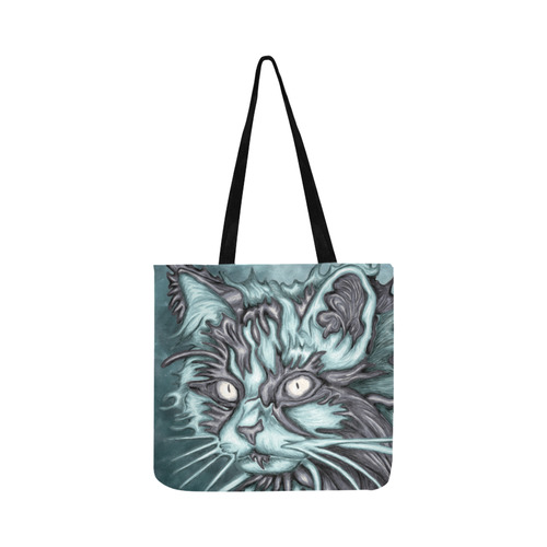 Blue cat Reusable Shopping Bag Model 1660 (Two sides)